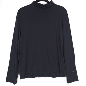 INDYEVA Women’s Baris‎ Top High Neck Long Sleeve Hike Black Elastic Waist MEDIUM